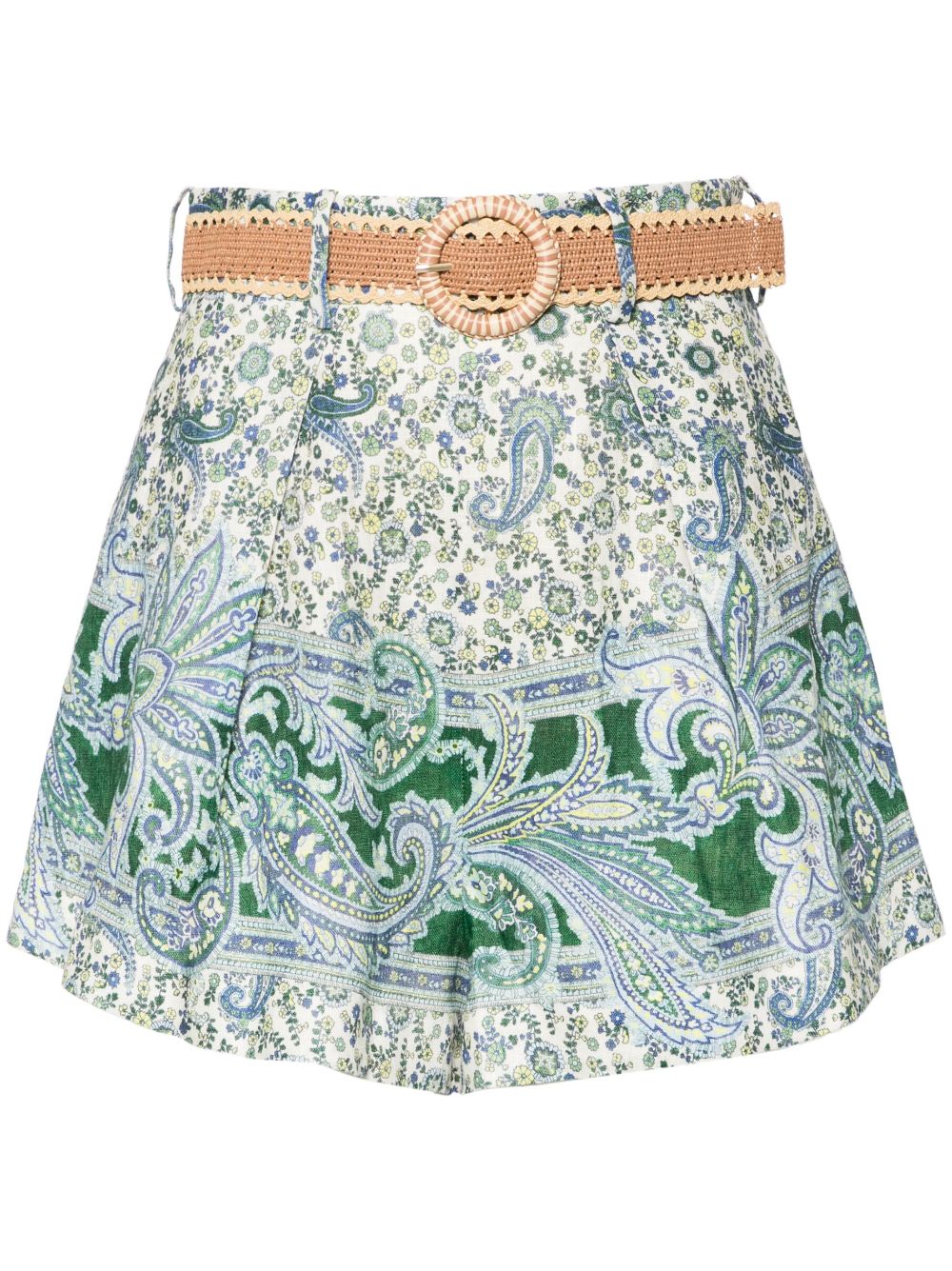 Zimmermann Ottie Tuck Linen Shorts Zimmermann