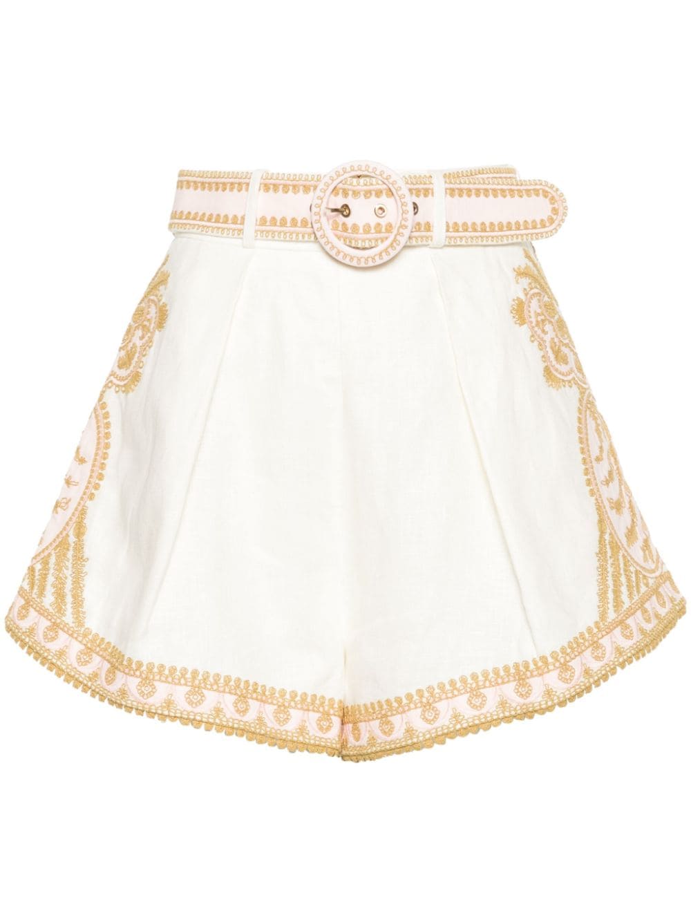 Zimmermann Waverly embroidered linen shorts Zimmermann