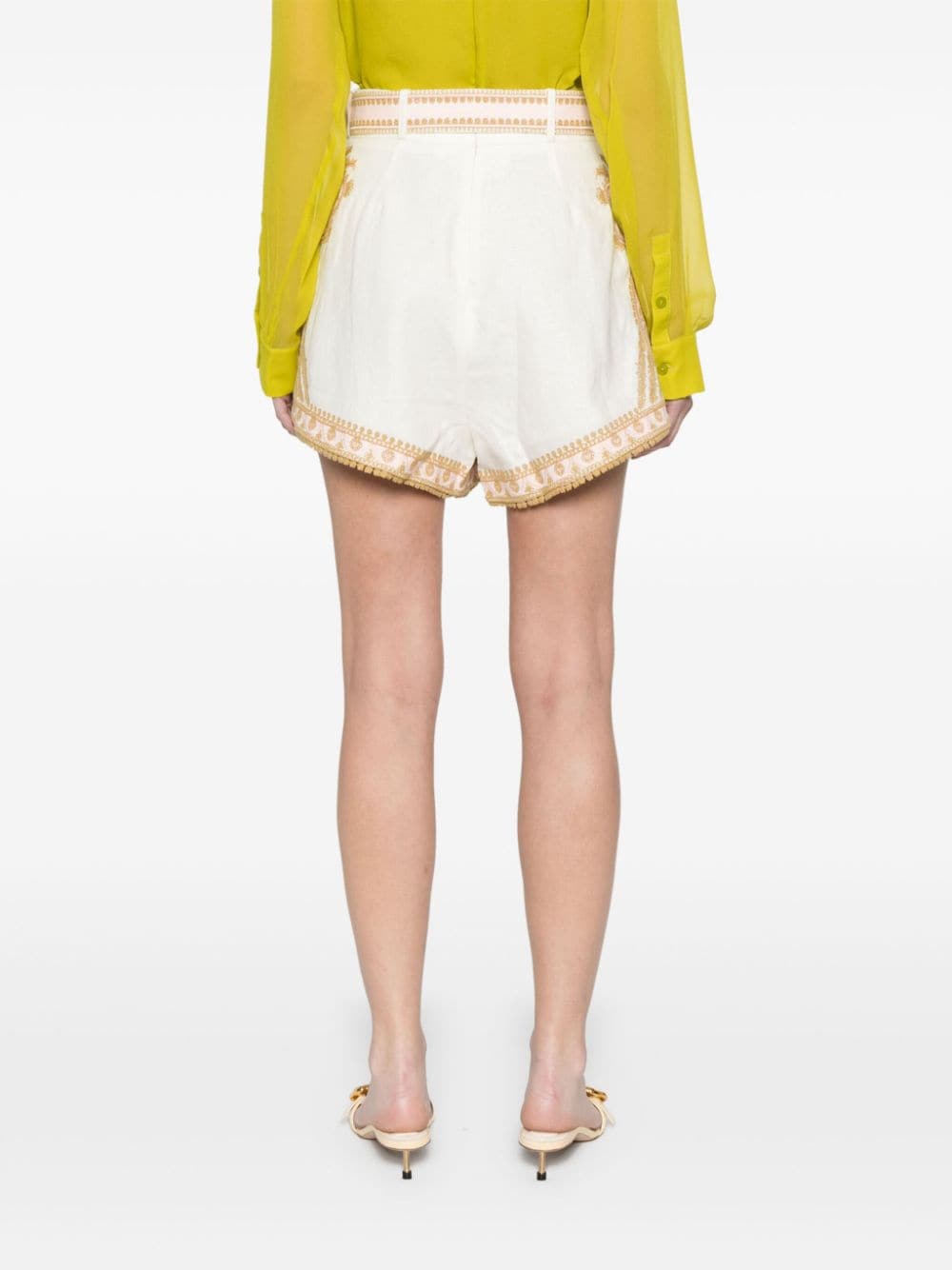 Zimmermann Waverly embroidered linen shorts Zimmermann
