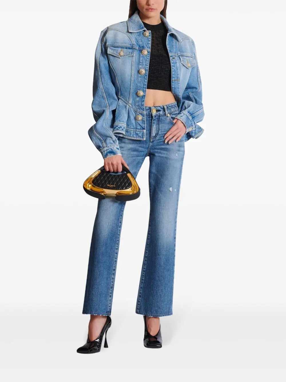 Balmain PB Labyrinth knit top Balmain