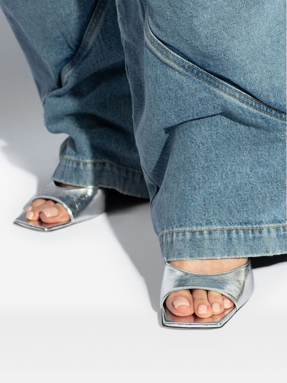The Attico Sandals Silver The Attico