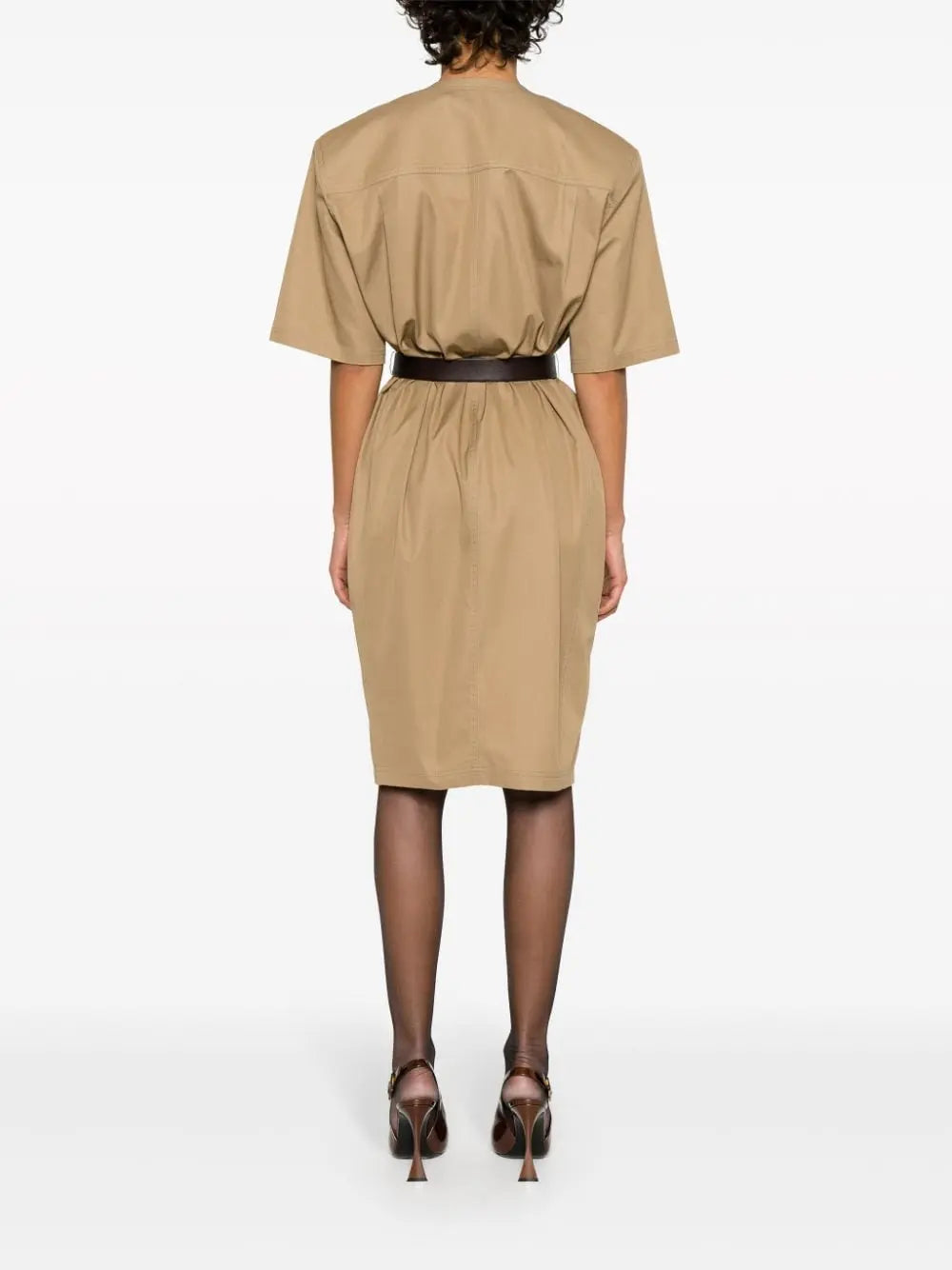 Saint Laurent Cotton twill midi dress Saint Laurent