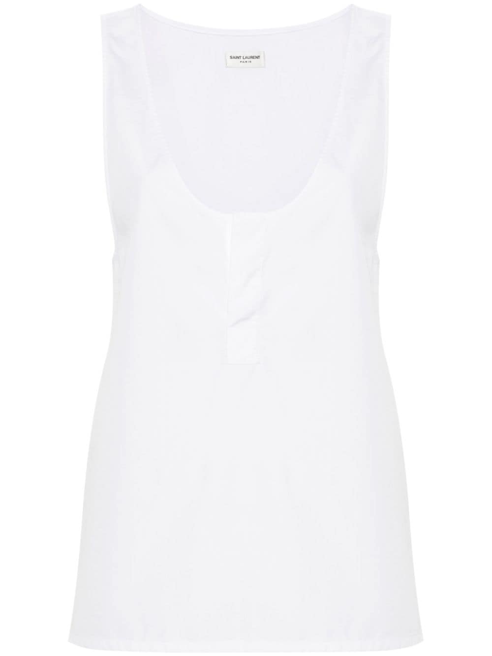 Saint Laurent semi-sheer Henley Tank Top Saint Laurent
