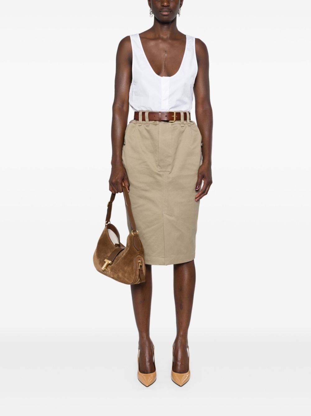 Saint Laurent semi-sheer Henley Tank Top Saint Laurent