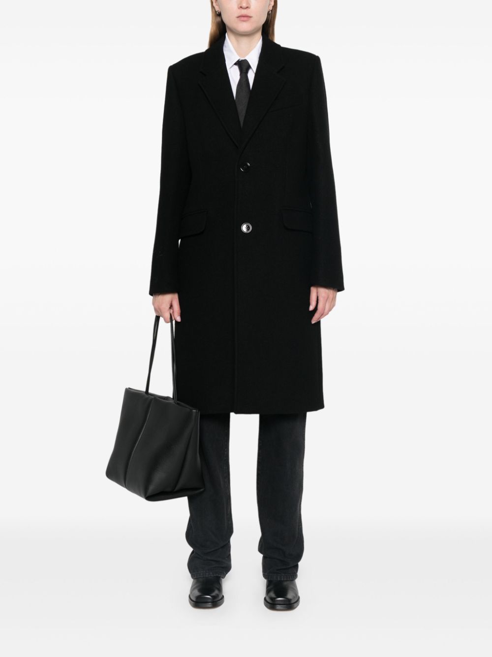 Ami Paris Coats Black Ami Paris