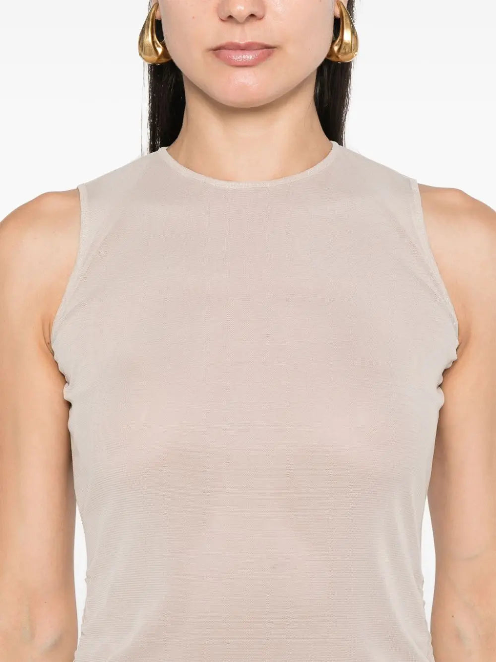 Saint Laurent Short Dress With Ruffles Saint Laurent