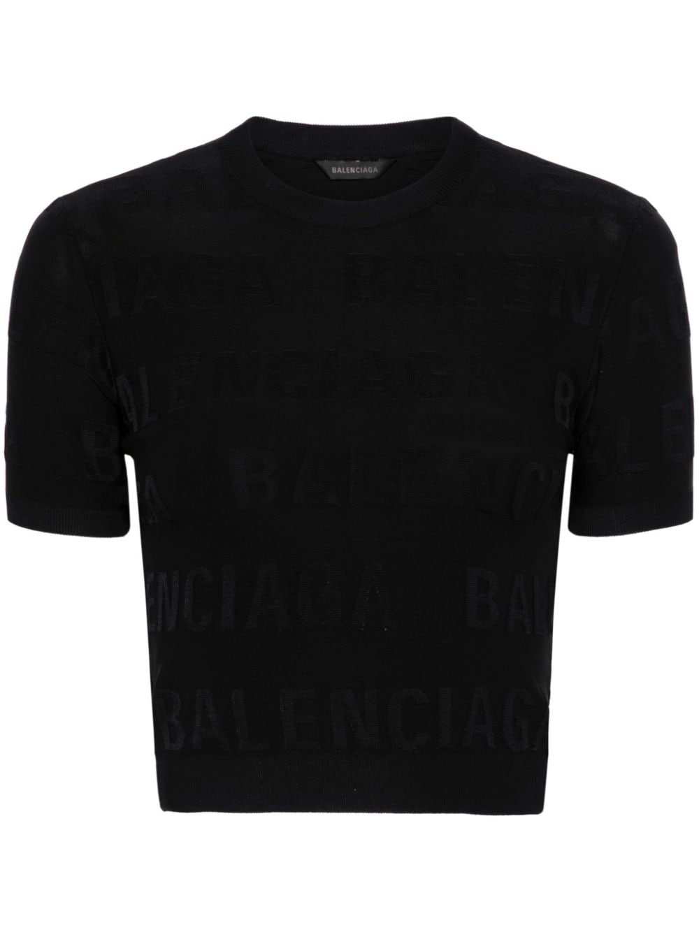 Balenciaga jacquard logo crop top Balenciaga