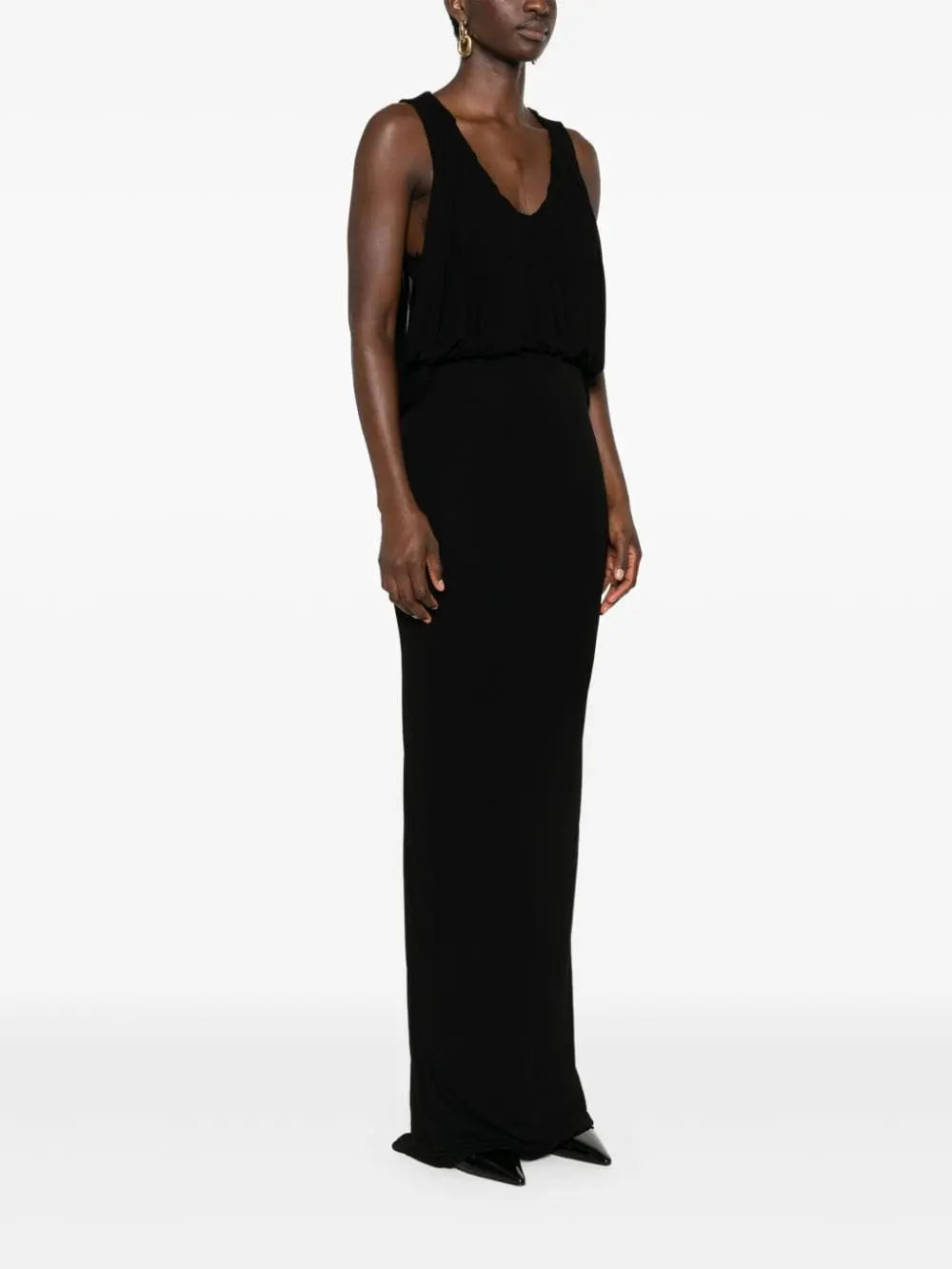 Saint Laurent draped maxi dress Saint Laurent