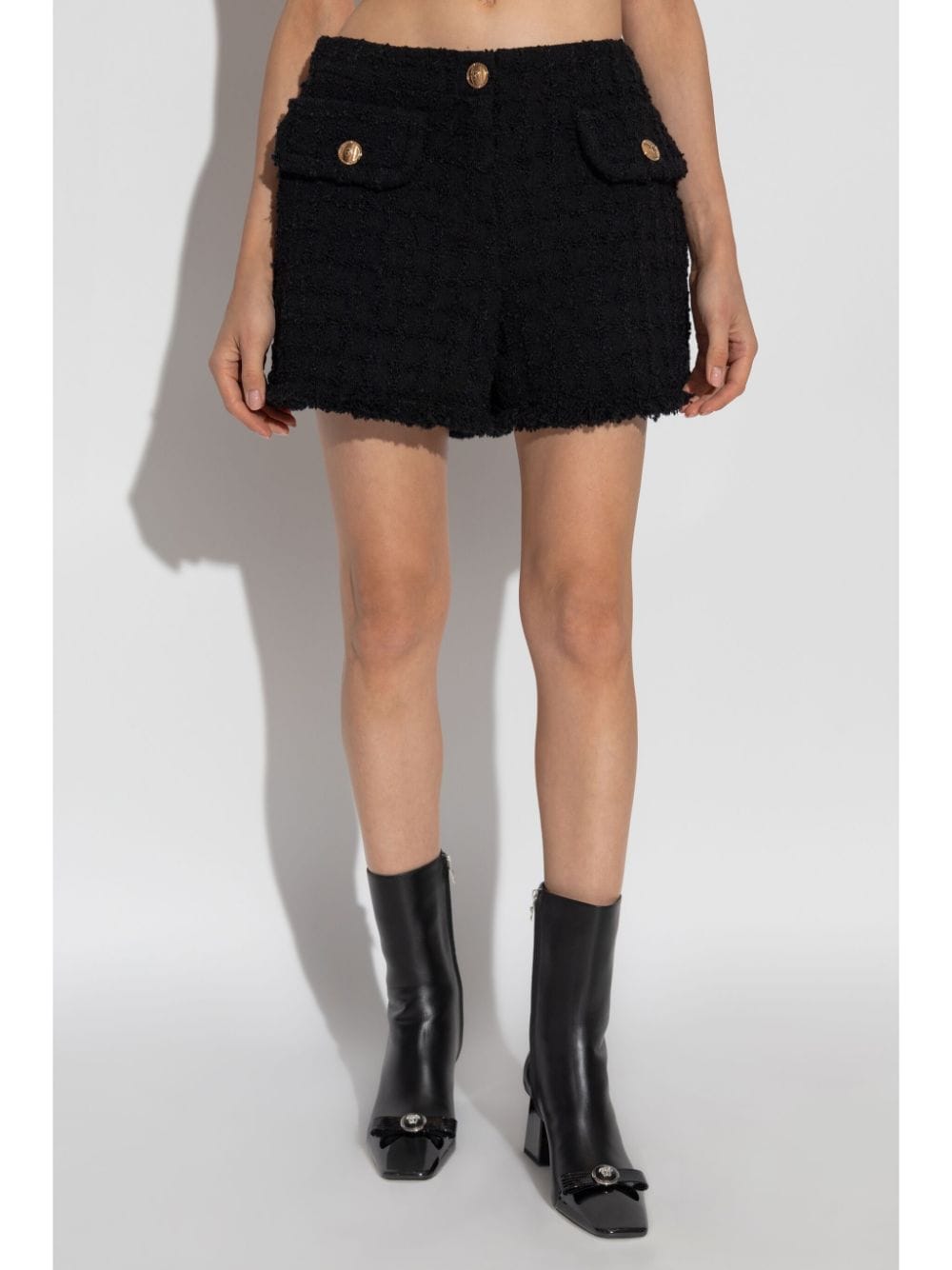 Versace Heritage tweed mini shorts Versace