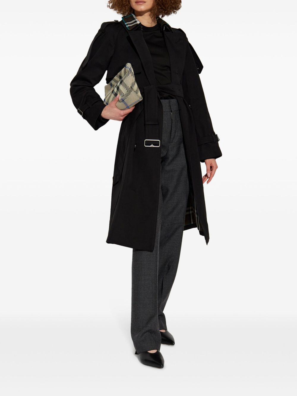 Burberry detachable-collar trench coat Burberry