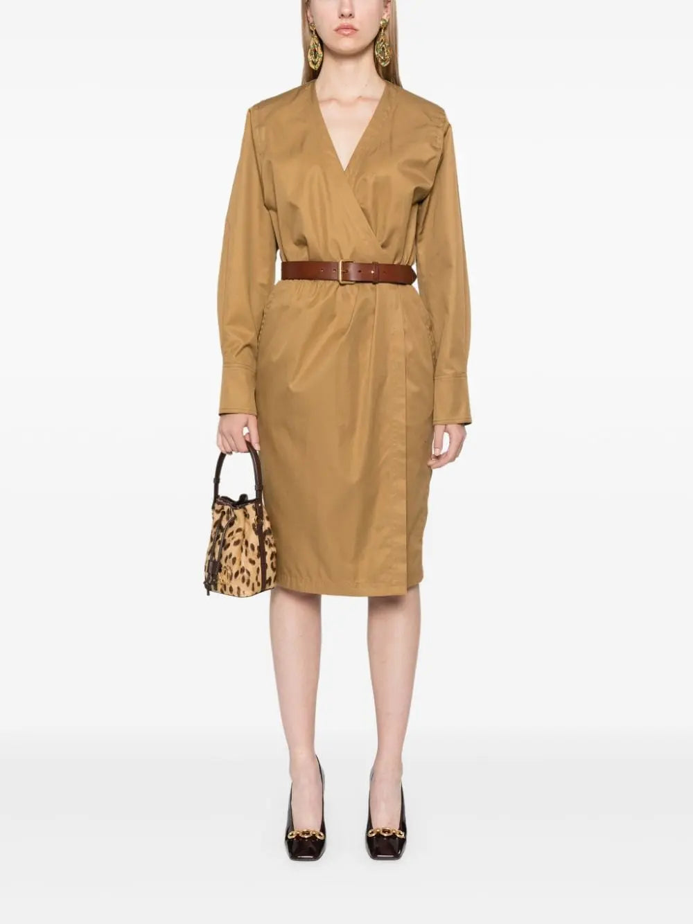 Saint Laurent belted dress Saint Laurent