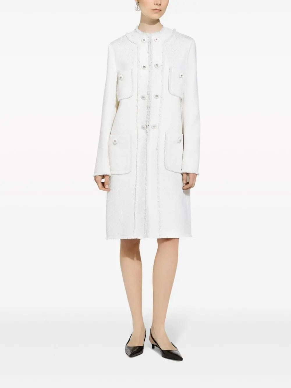Dolce & Gabbana Single-breasted raschel tweed coat Dolce & Gabbana