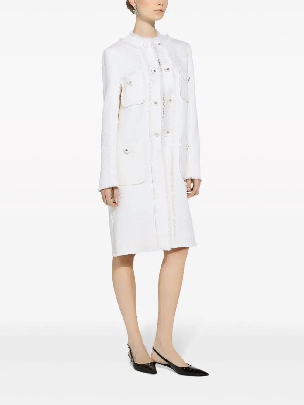 Dolce & Gabbana Single-breasted raschel tweed coat Dolce & Gabbana