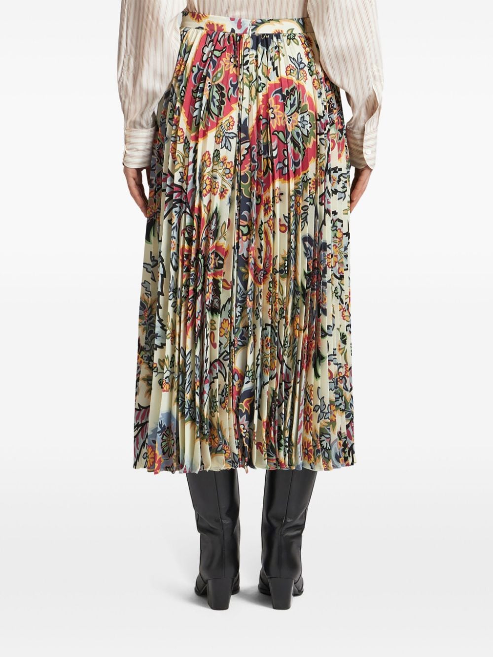 Etro Paisley-print pleated midi skirt Etro