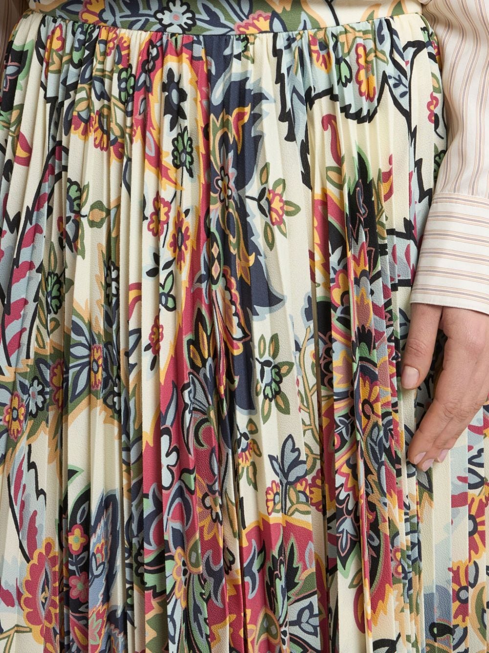 Etro Paisley-print pleated midi skirt Etro
