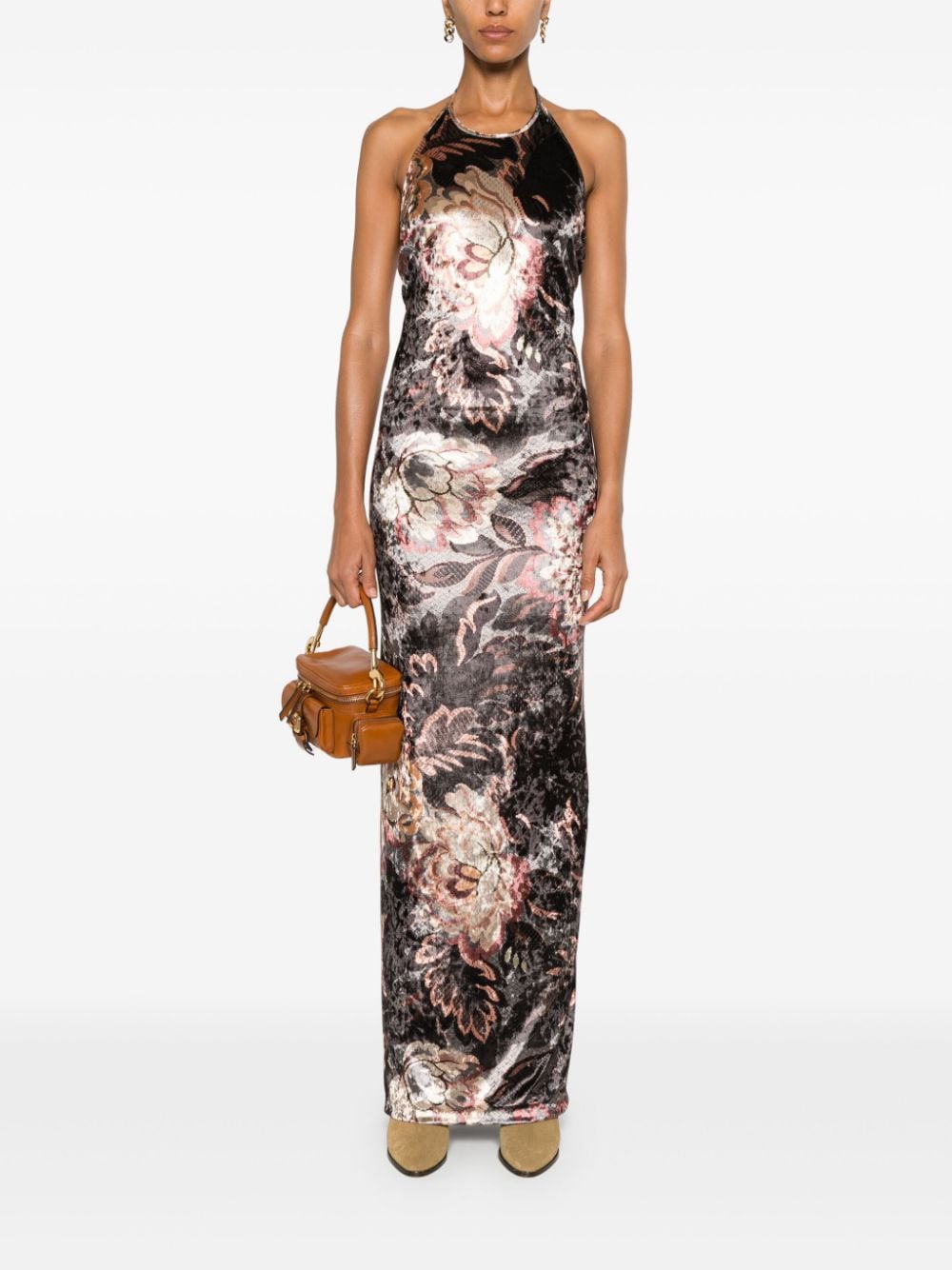 Etro Printed chenille maxi dress Etro
