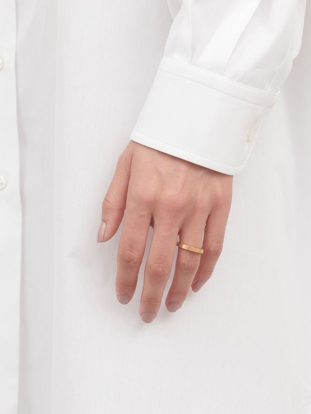 Maison Margiela logo-engraved band ring Maison Margiela