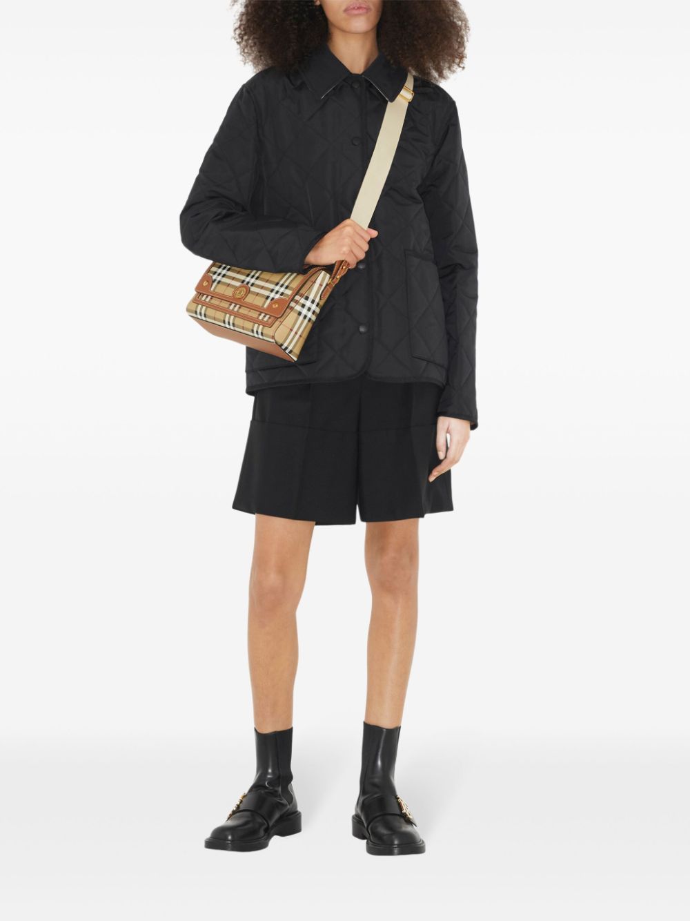 Burberry Checked Note Shoulder Bag Burberry