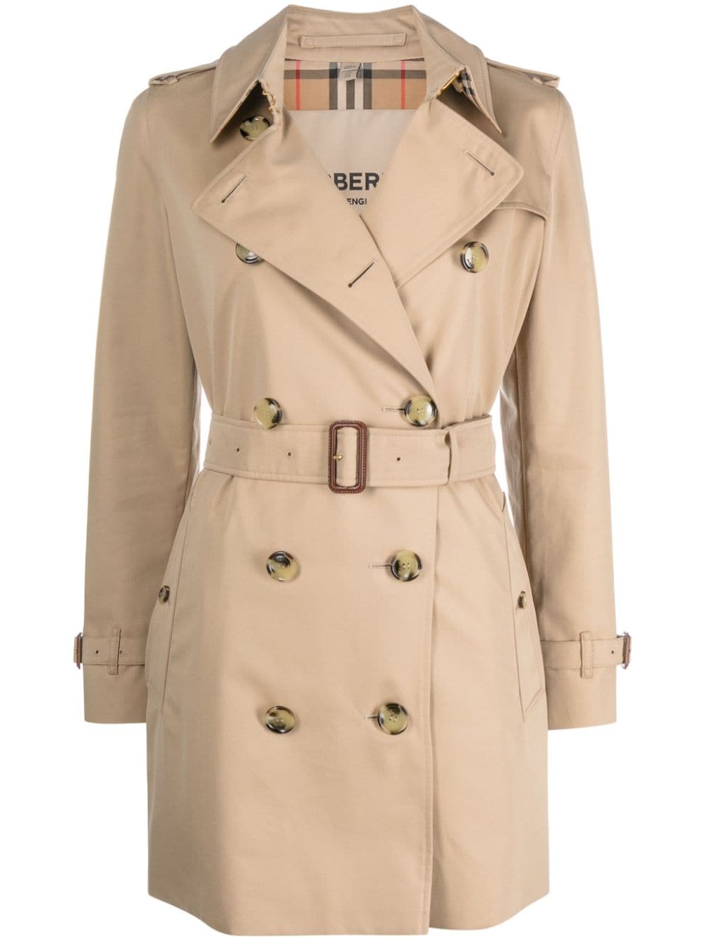 Burberry Short Kensington Heritage cotton trench coat Burberry