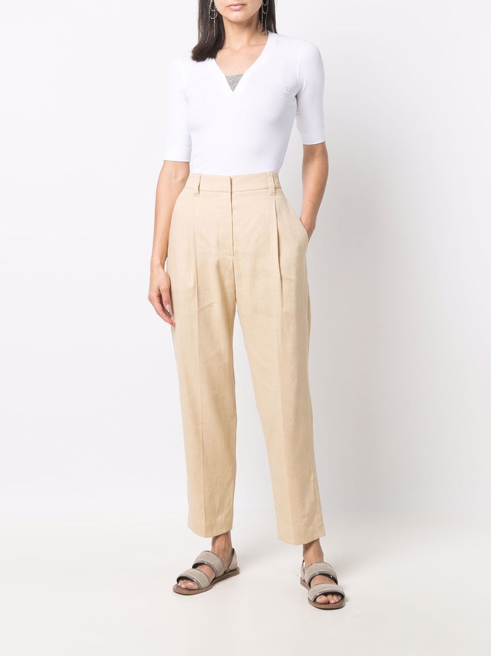 Brunello Cucinelli Top White Brunello Cucinelli