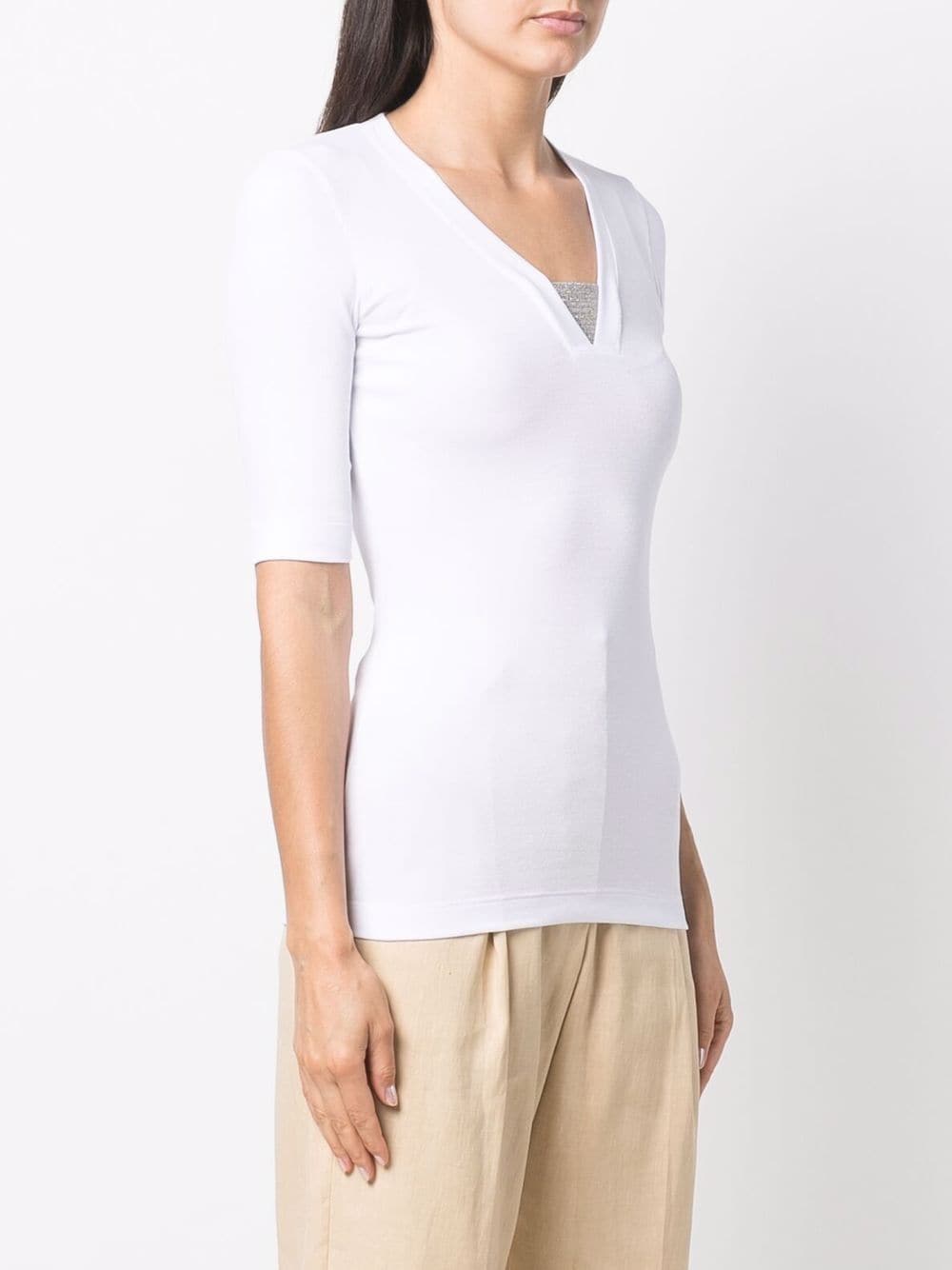 Brunello Cucinelli Top White Brunello Cucinelli