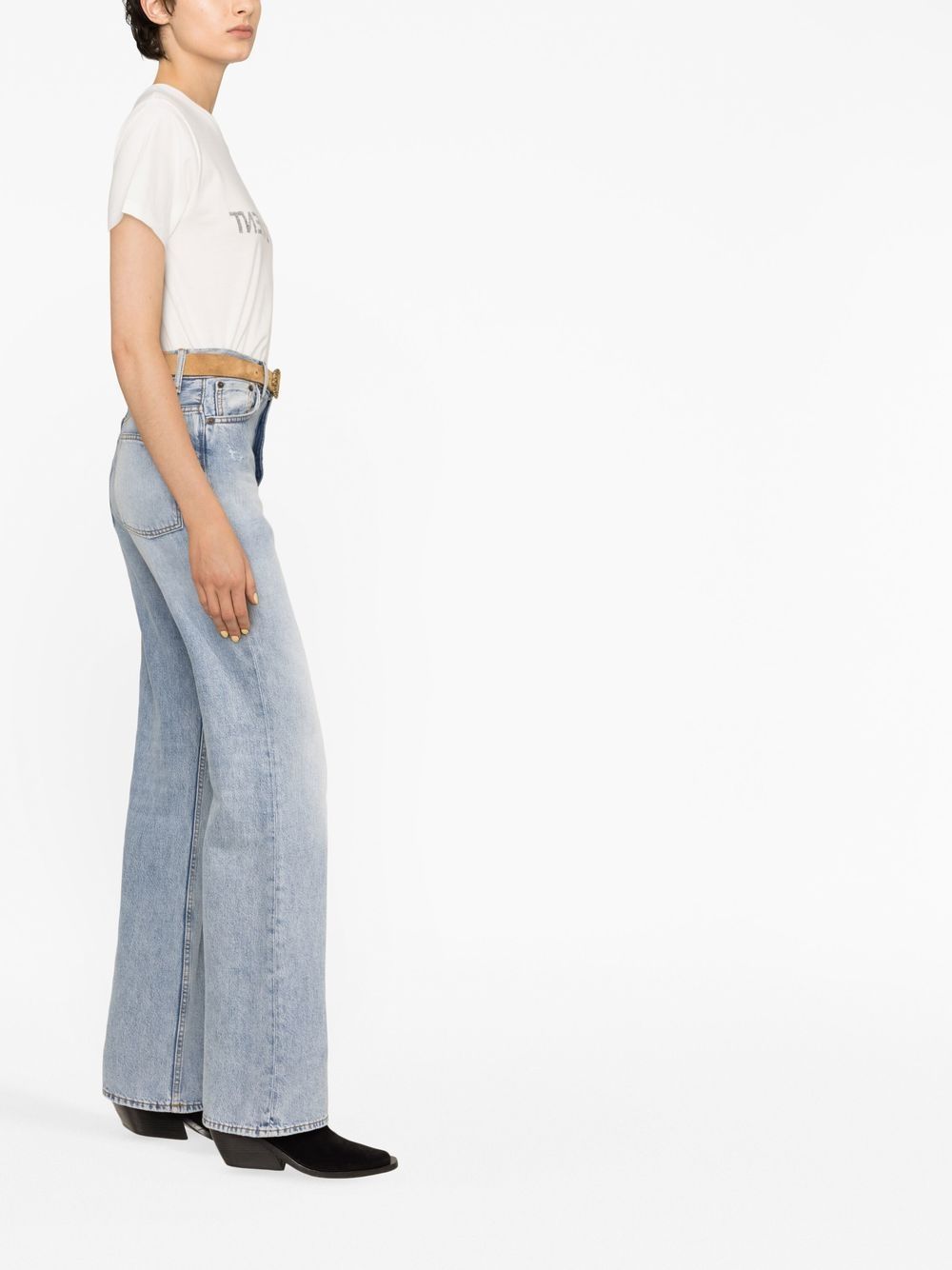 Saint Laurent Reverse Logo Print T-shirt Saint Laurent