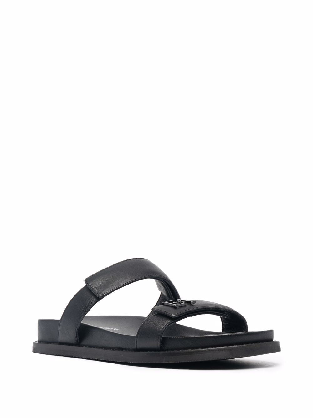 EMPORIO ARMANI EXCLUSIVE Emporio Armani double-strap leather sandals EMPORIO ARMANI EXCLUSIVE