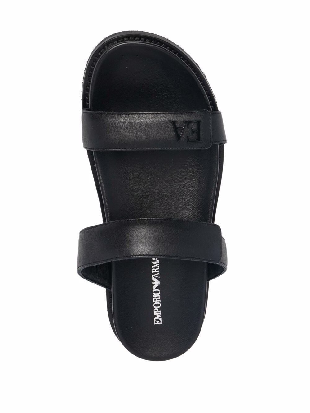 EMPORIO ARMANI EXCLUSIVE Emporio Armani double-strap leather sandals EMPORIO ARMANI EXCLUSIVE
