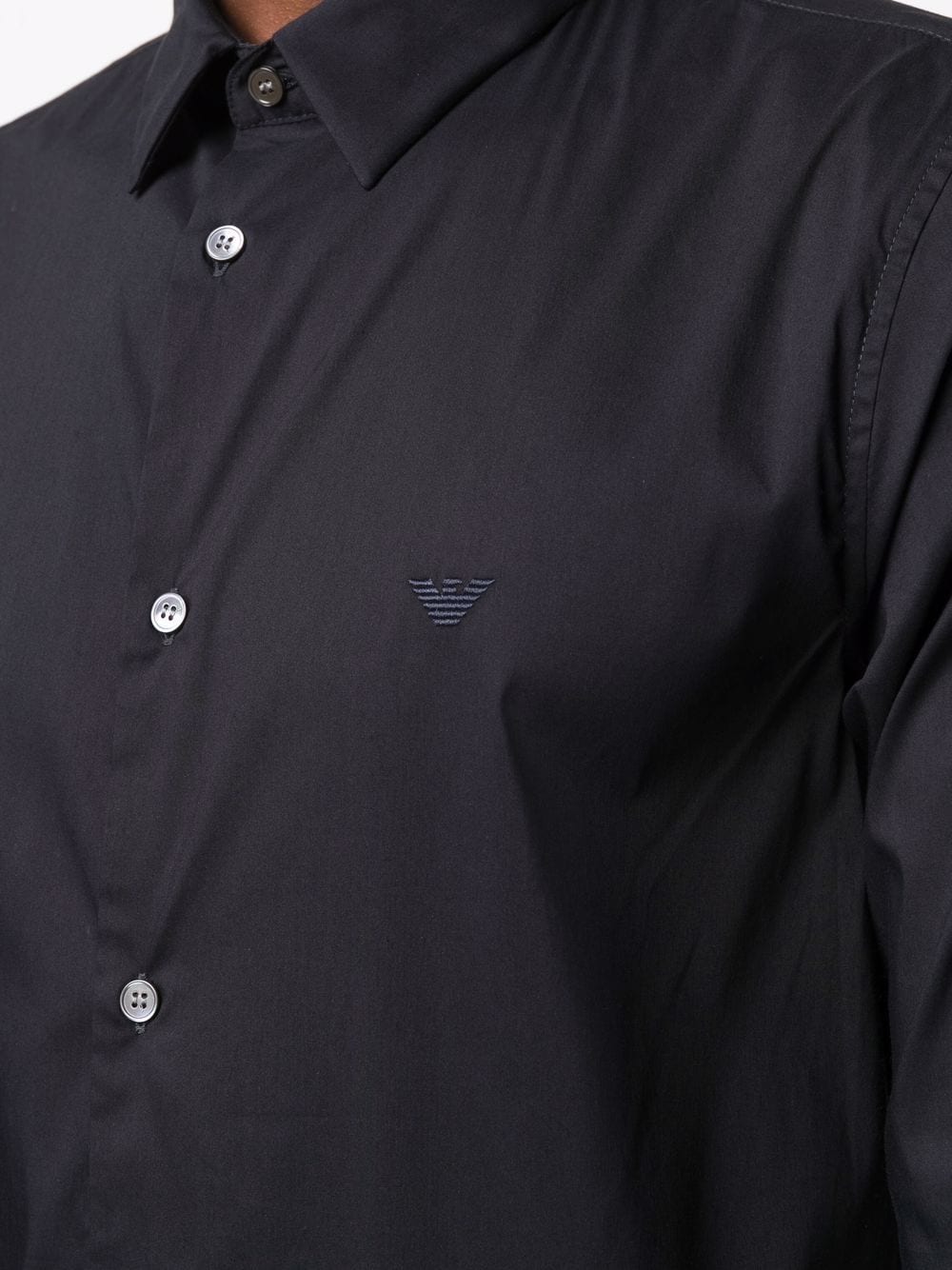 Emporio Armani logo-patch Longsleeved Shirt Emporio Armani