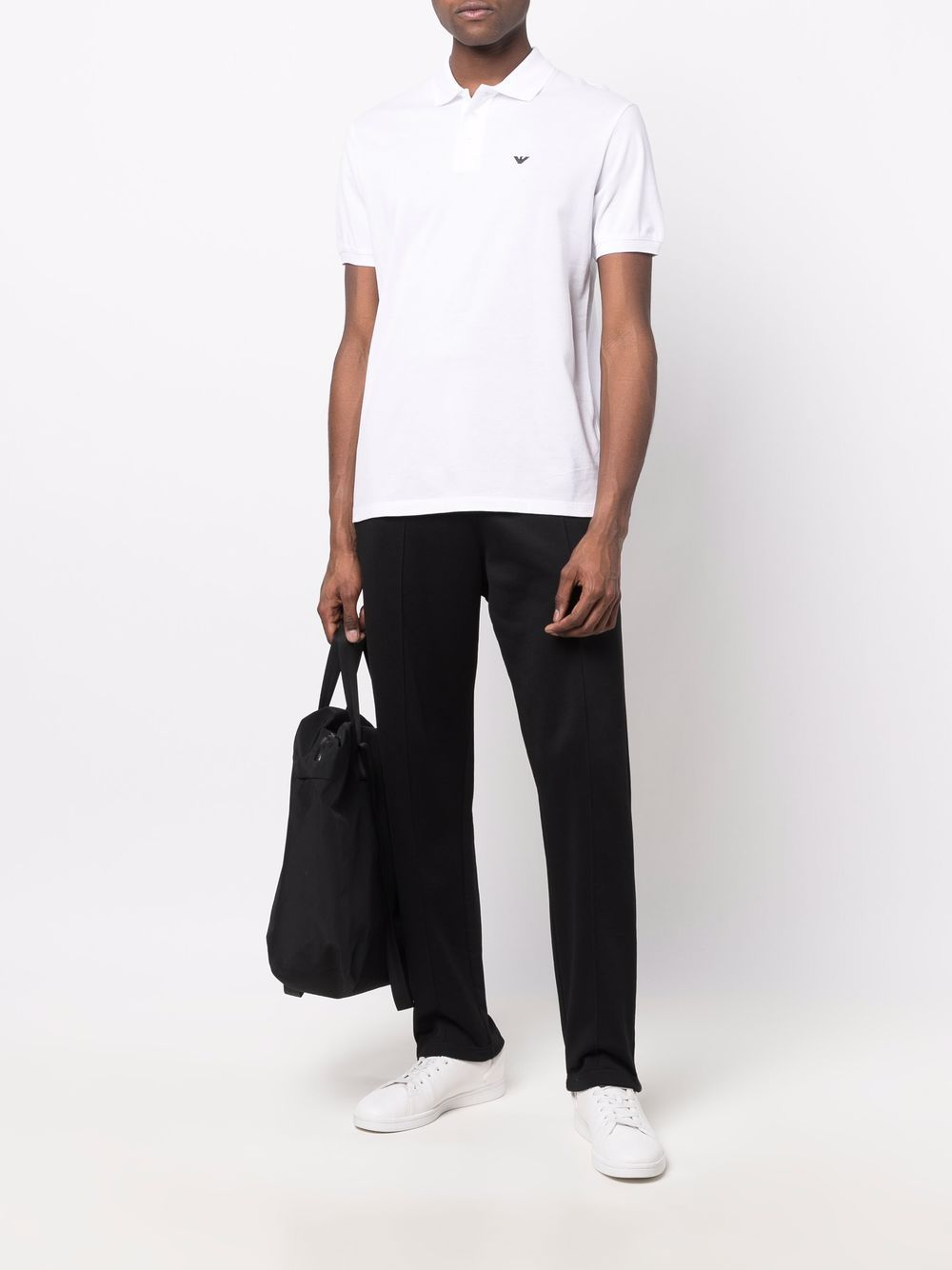 Emporio Armani logo-embroidered polo shirt Emporio Armani