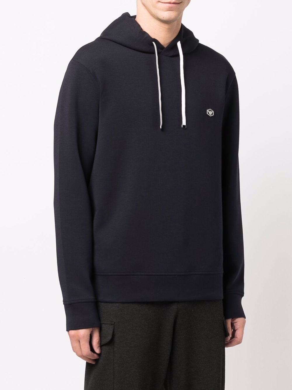 Emporio Armani long-sleeved Logo Patch Hoodie Emporio Armani