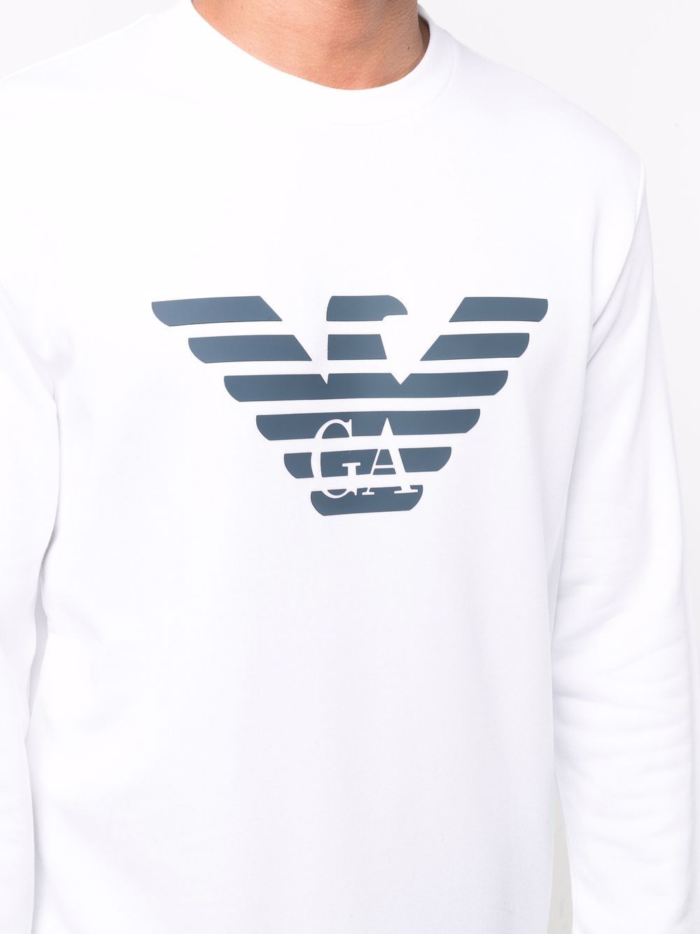 Emporio Armani Modal-blend sweatshirt with logo print Emporio Armani