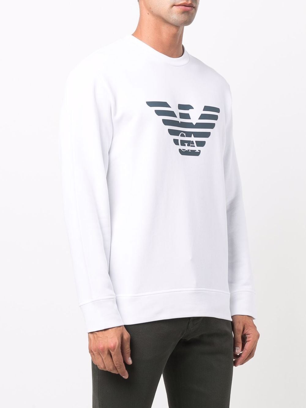 Emporio Armani Modal-blend sweatshirt with logo print Emporio Armani