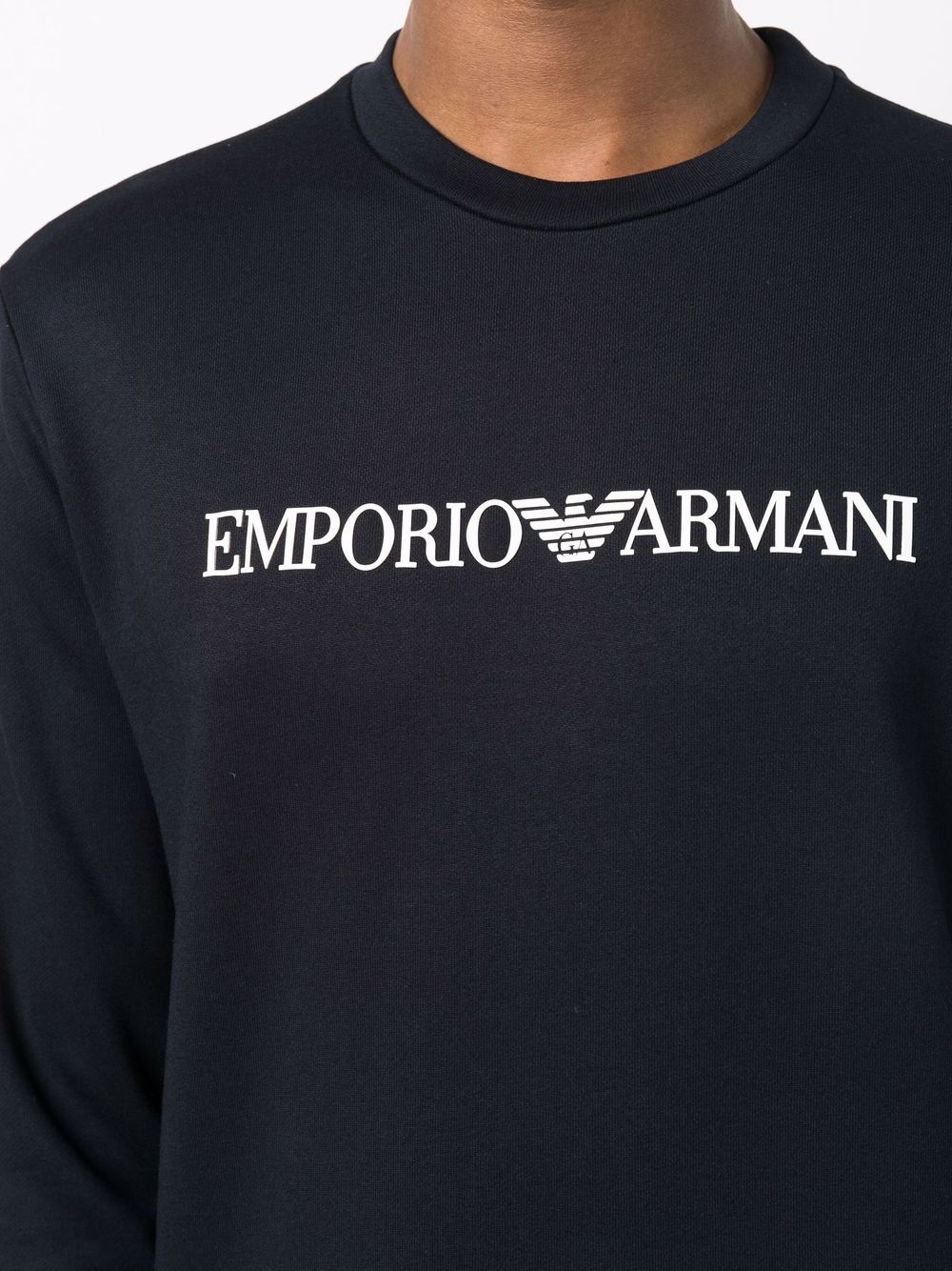 Emporio Armani Modal-blend sweatshirt with logo print Emporio Armani