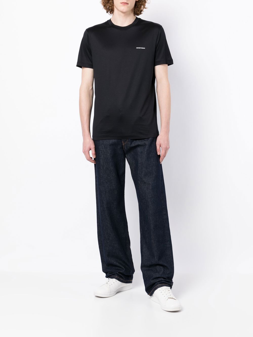 Emporio Armani logo-print Crew Neck T-shirt Emporio Armani