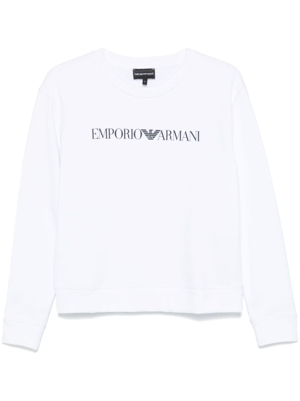 Emporio Armani logo-print organic-cotton Sweatshirt Emporio Armani