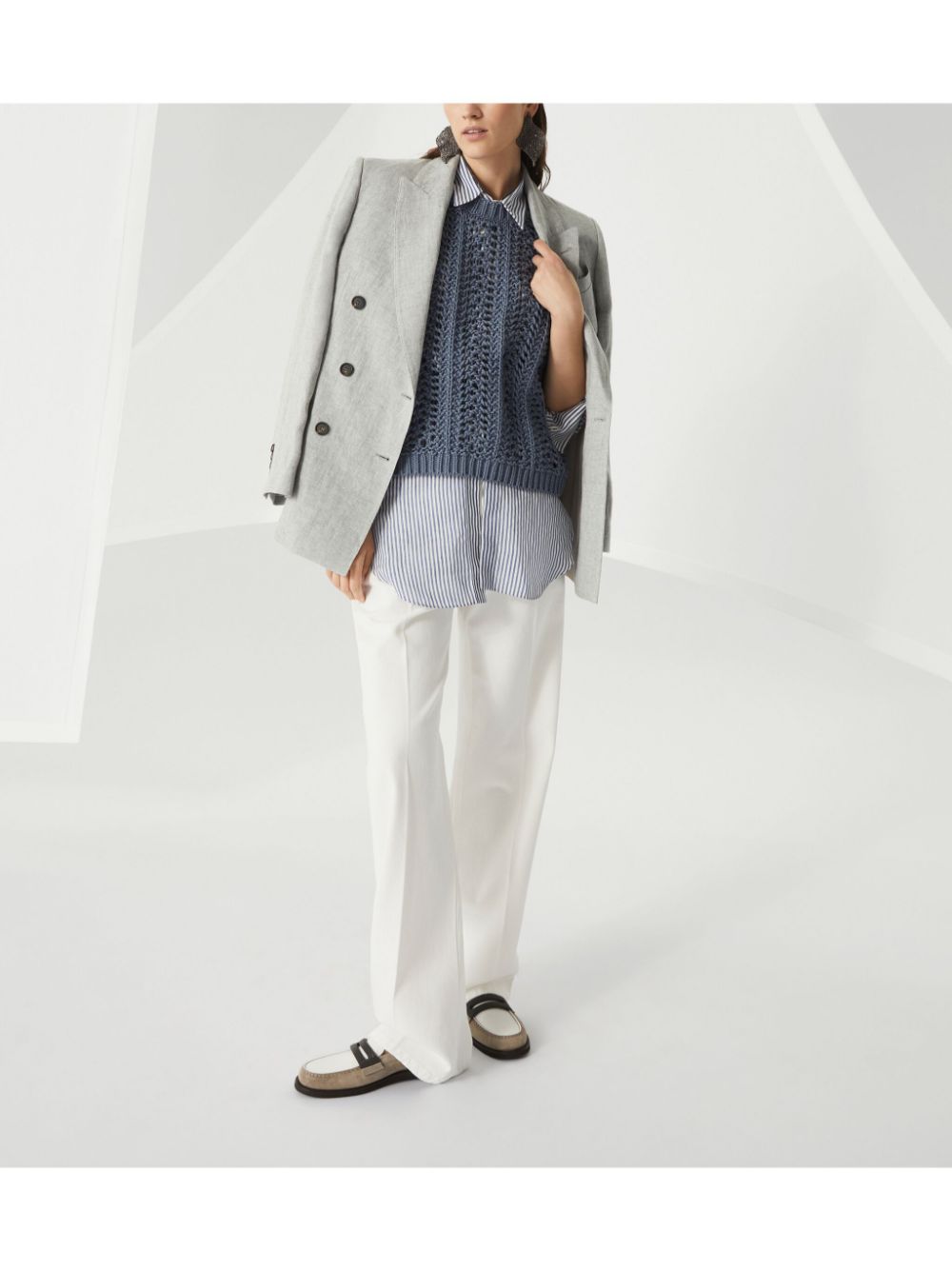 Brunello Cucinelli Jackets Light Grey Brunello Cucinelli
