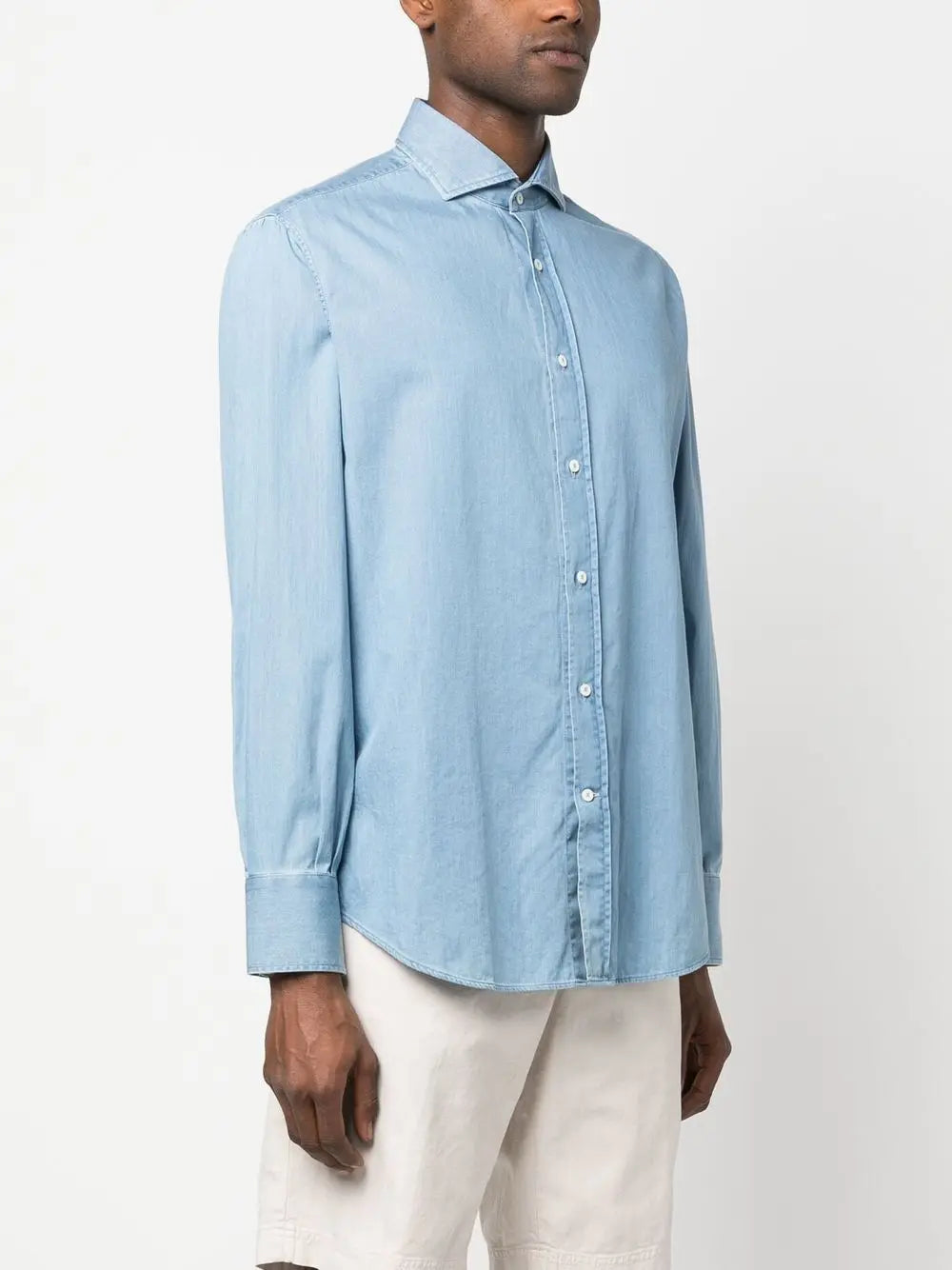 Brunello Cucinelli Shirts Clear Blue Brunello Cucinelli