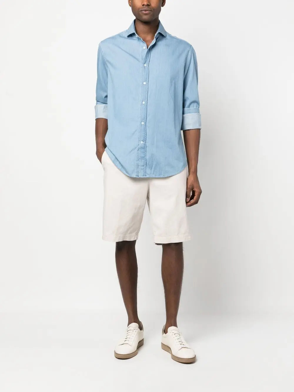 Brunello Cucinelli Shirts Clear Blue Brunello Cucinelli