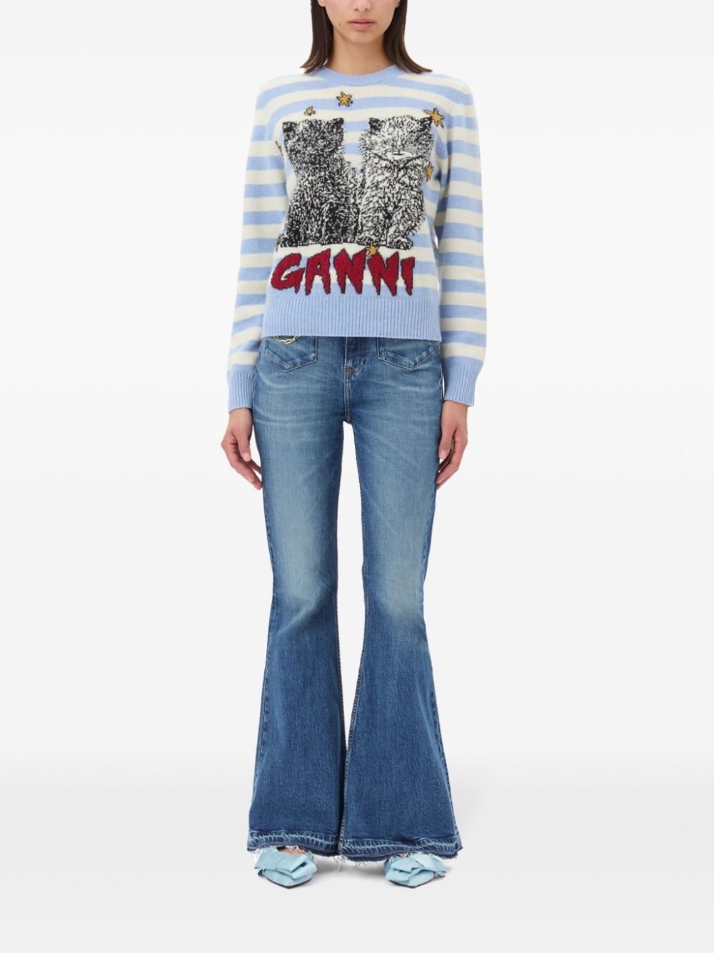 Ganni Sweater with embroidery Ganni