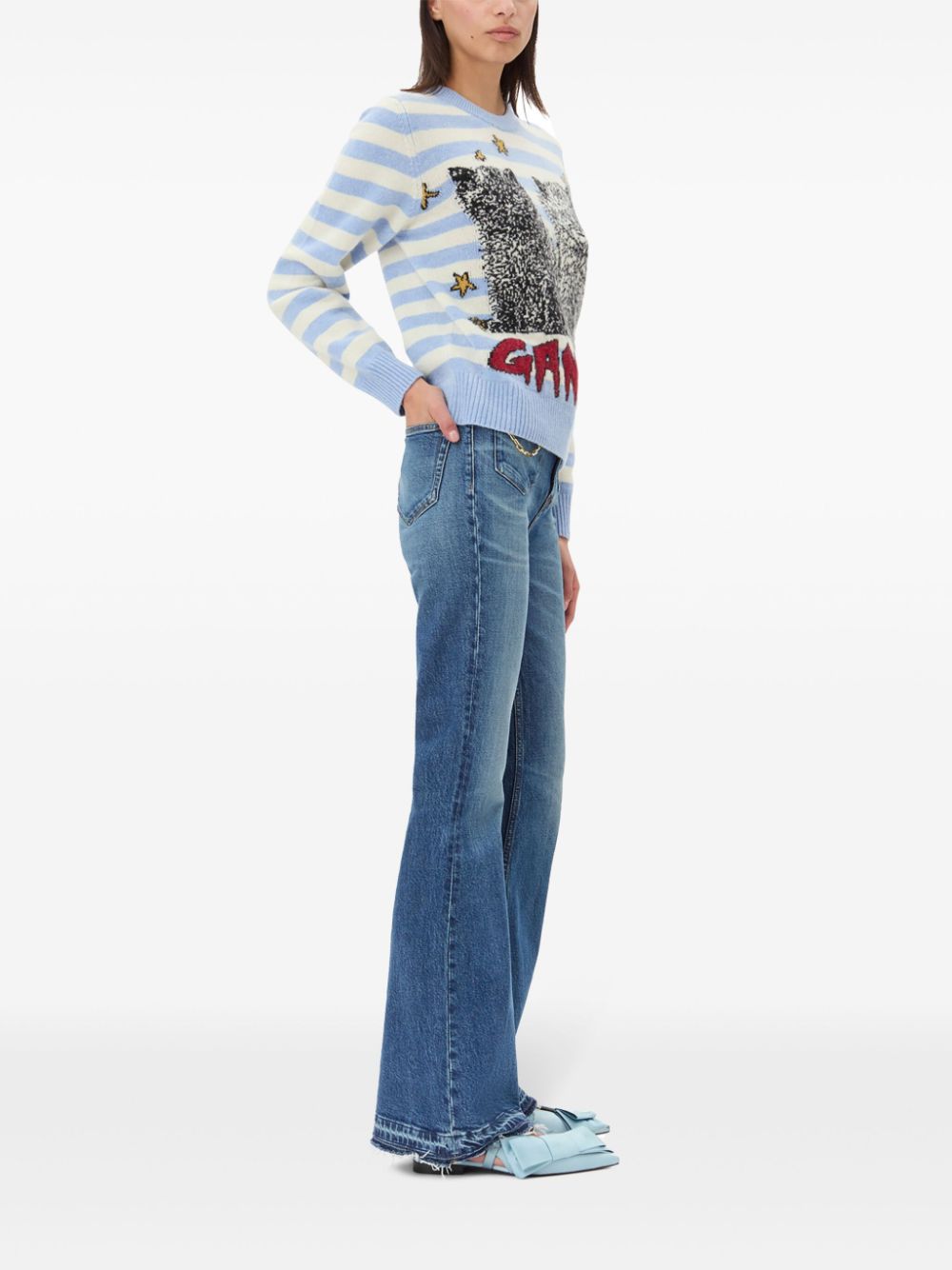 Ganni Sweater with embroidery Ganni