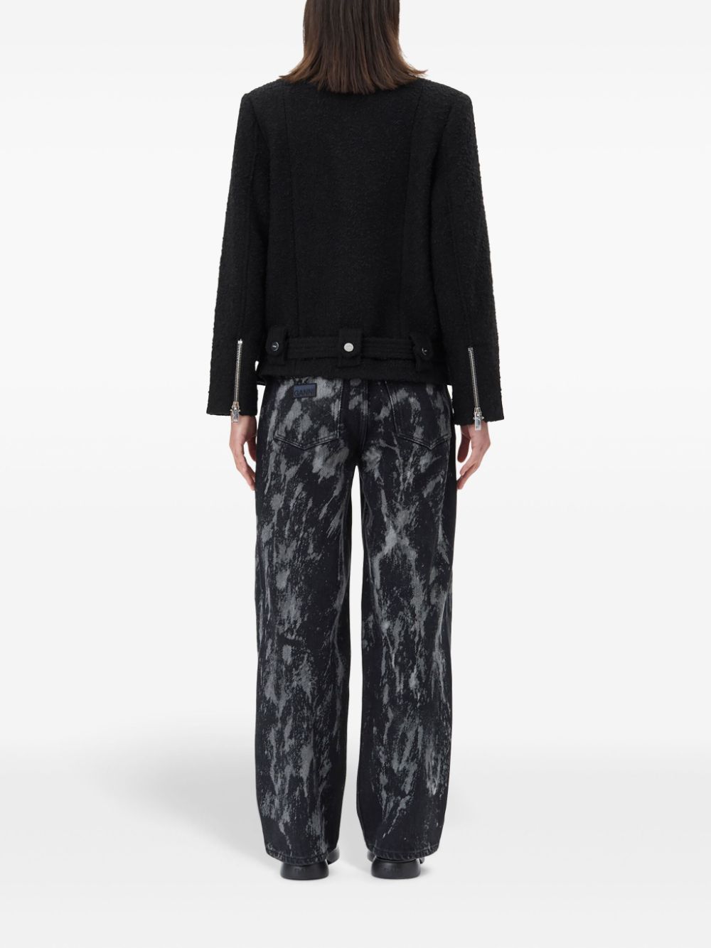 Ganni Textured Boucle Wool Jacket Ganni