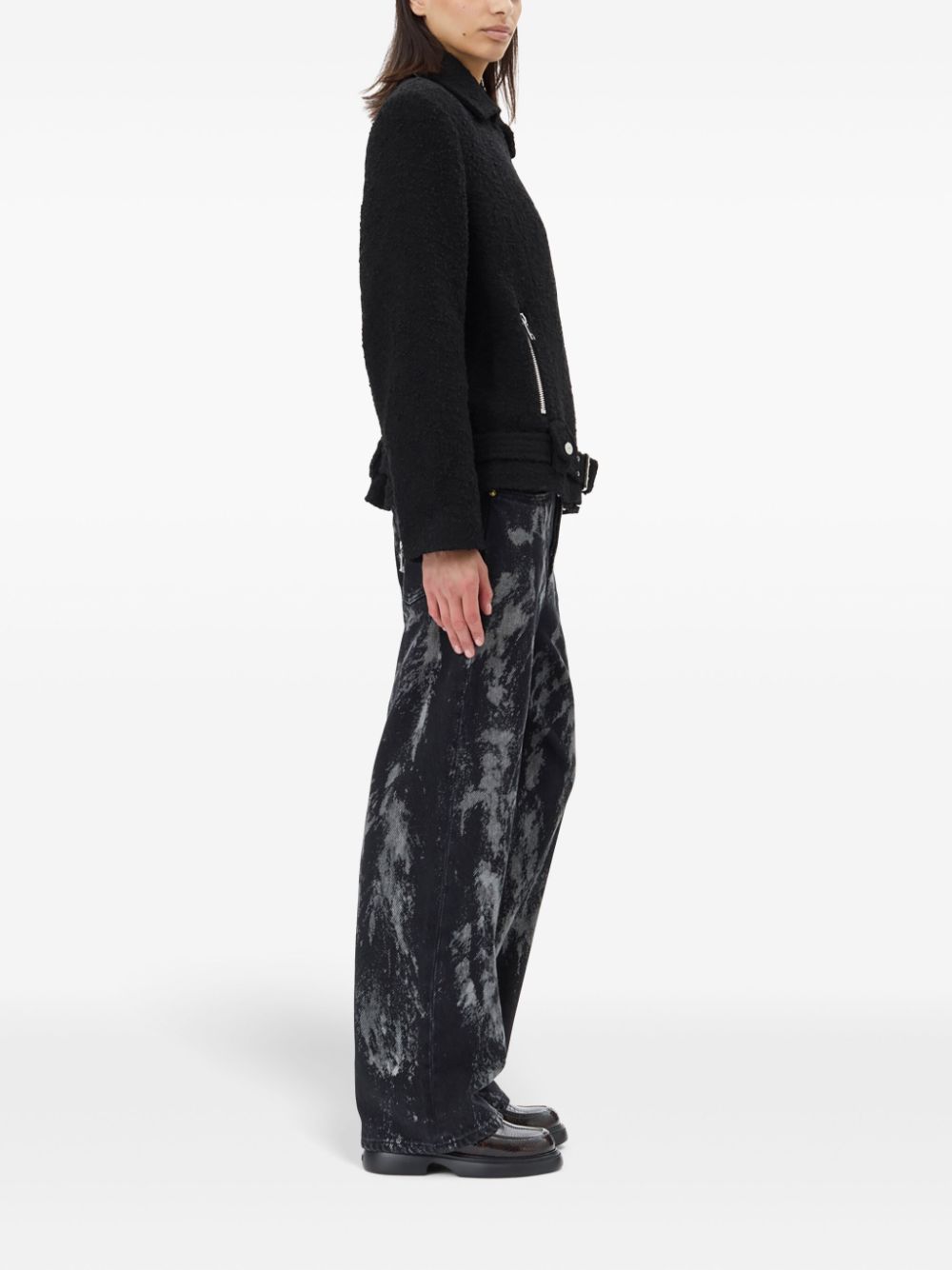 Ganni Textured Boucle Wool Jacket Ganni