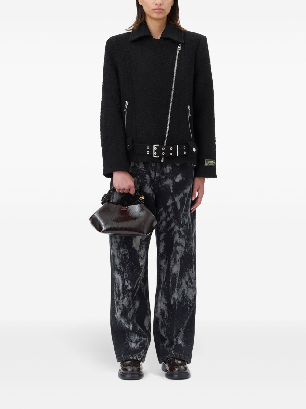 Ganni Textured Boucle Wool Jacket Ganni