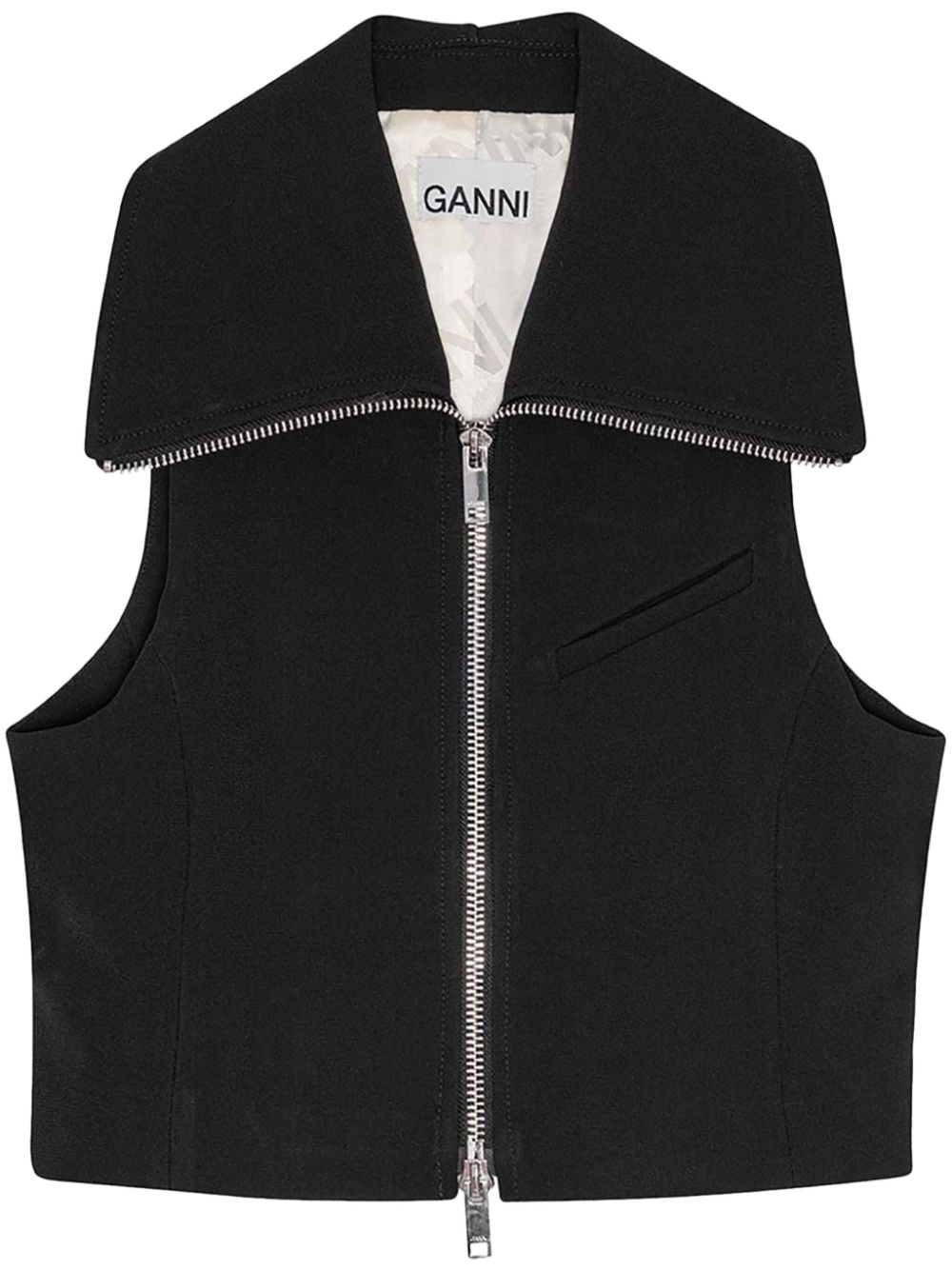Ganni Sleeveless tank top with zip Ganni