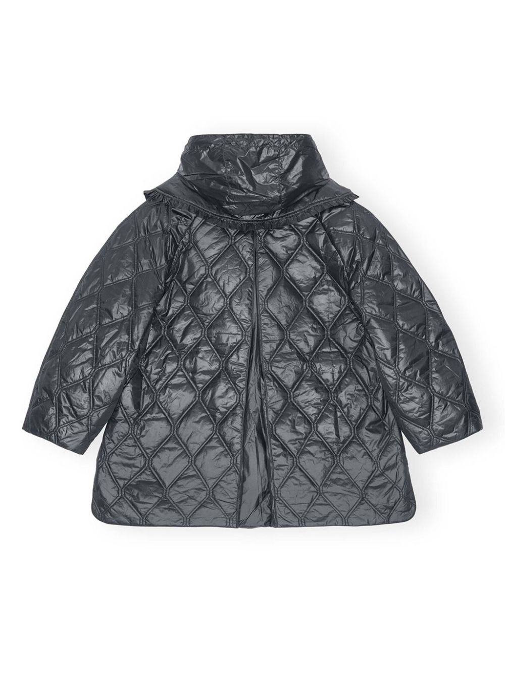 Ganni Shiny Quilt Midi Jacket - Gallerias