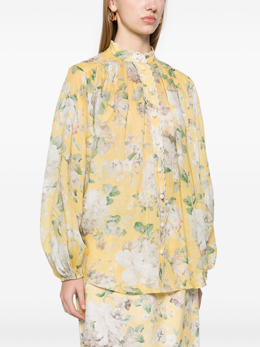 Zimmermann Acacia Scalloped Shirt Zimmermann