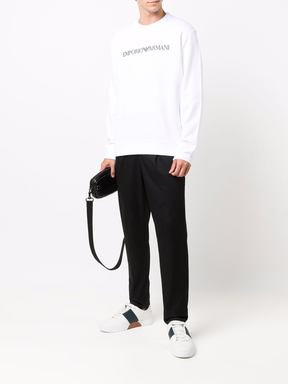 Emporio Armani Modal blend sweatshirt with logo print