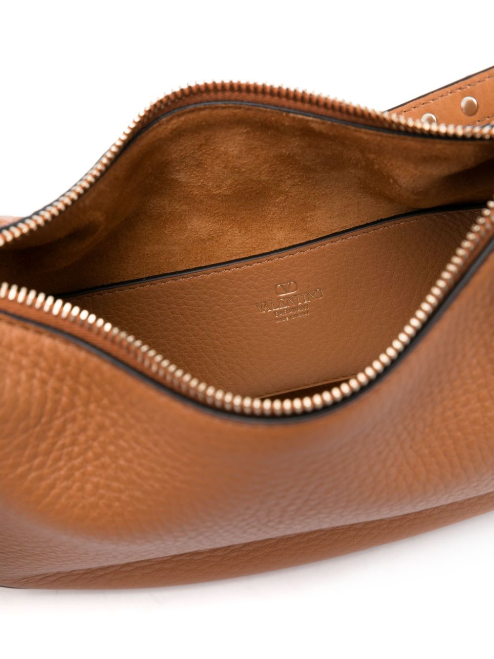 Valentino Garavani Rockstud Hobo In Pomegranate Calfskin Valentino Garavani