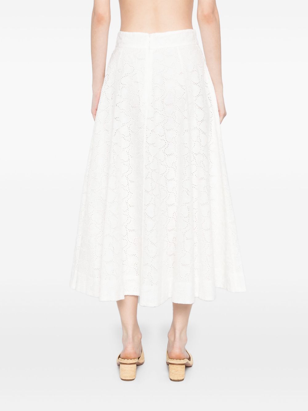 Zimmermann Crush embroidered midi skirt Zimmermann